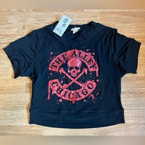 NWT The Alley Chicago Criss Cross Back Cropped T Shirt